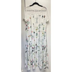 Floral White Lace Dress